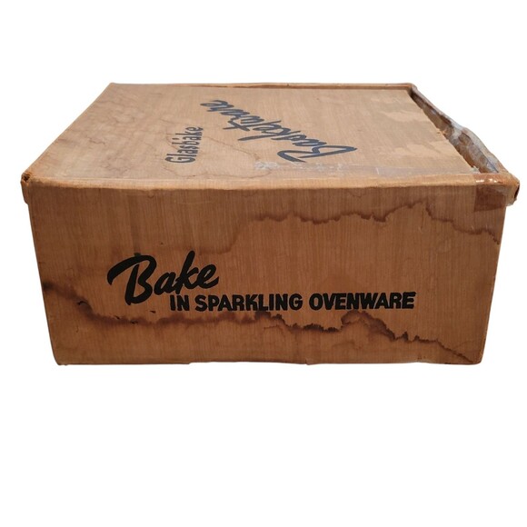 Vintage Glasbake Basketware 2 Quart Casserole And Knob Cover Original Box - Picture 5 of 10